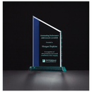 A6715 - 6" x 9" Zenith Series Jade Acrylic with Blue Highlights and Jade Base