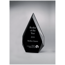 A6756 - 6 1/4" x 9 7/8" Flame Series Clear Freestanding Acrylic with Black Silk Screened Back