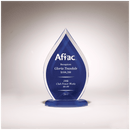 A6859 - 5 3/4" x 10" Flame Series Clear Acrylic with Blue Silk Screened Back