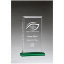A7105 - 6" x 9 3/4" Apex Series Acrylic Award with Green Highlights and Green Base