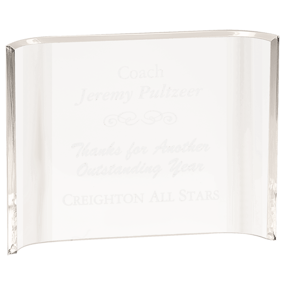 Clear Acrylic Crescent