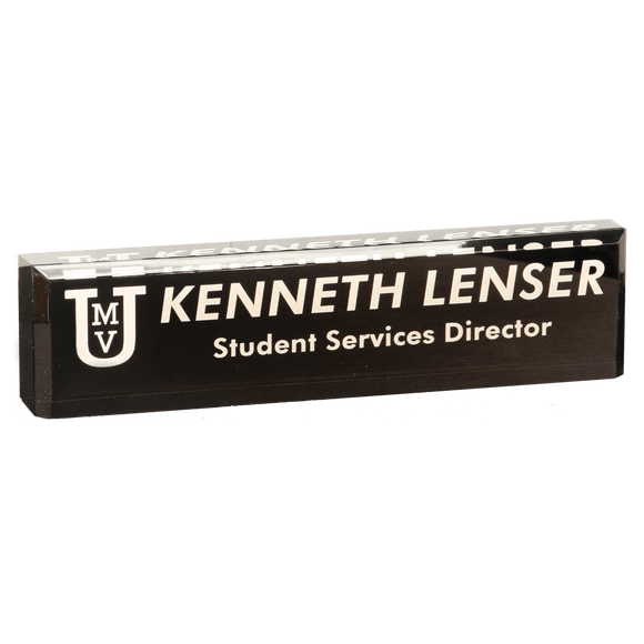 ADW8BK - 8" x 2" Black Acrylic Desk Wedge