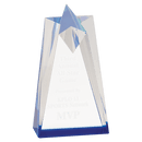 AST6BU - 3 1/2" x 6" Blue Sculpted Star Acrylic