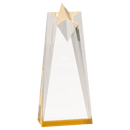 AST8GD - 3 1/2" x 8" Gold Sculpted Star Acrylic