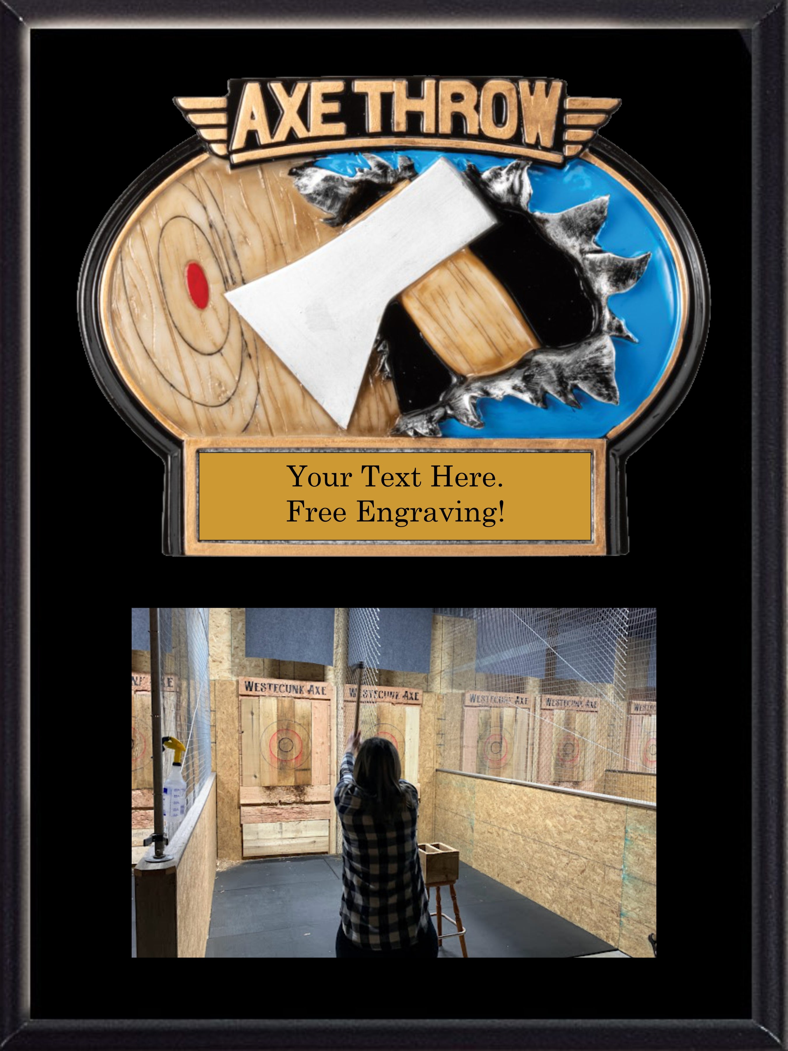 Axe Throwing Photo Plaque