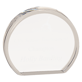 BAC011 - 4" x 3 1/2" Clear Round Acrylic