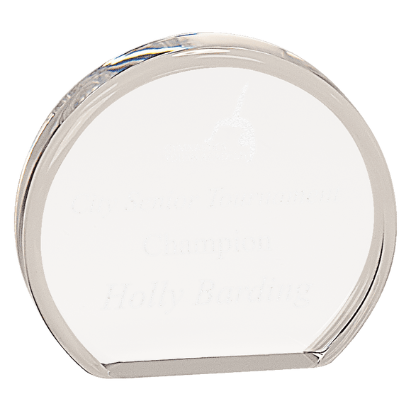 BAC011 - 4" x 3 1/2" Clear Round Acrylic