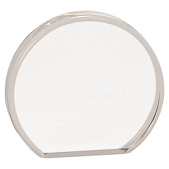 BAC012 - 5" x 4 1/2" Clear Round Acrylic