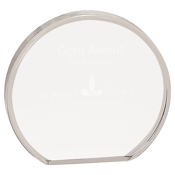 BAC013 - 6" x 5 1/2" Clear Round Acrylic