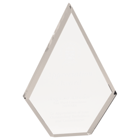 BAC033 - 5 3/4" x 8" Clear Diamond Acrylic