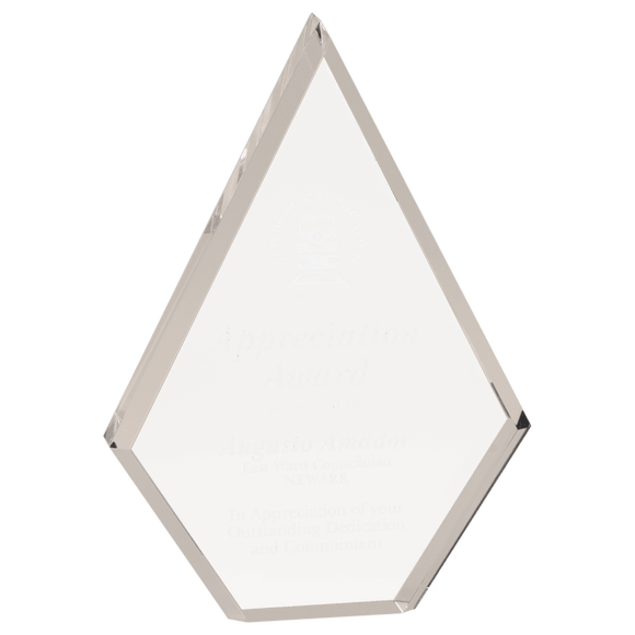 BAC033 - 5 3/4" x 8" Clear Diamond Acrylic