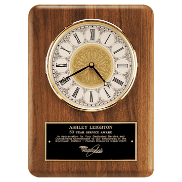 BC888 - 11" x 15" Solid Brass Diamond Spun Bezel with Glass Lens and Ivory Dial with Black Plate