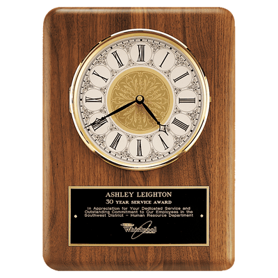 BC888 - 11" x 15" Solid Brass Diamond Spun Bezel with Glass Lens and Ivory Dial with Black Plate