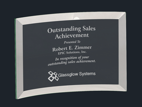 Beveled Jade Glass Crescent