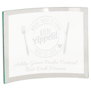 CE6502 - 8" x 6" x 1/4" Beveled Jade Glass Crescent