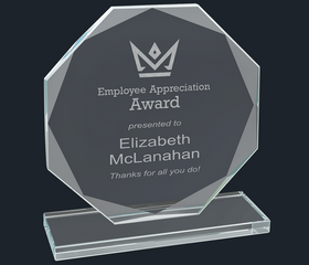 Octagon Clear Glass Award