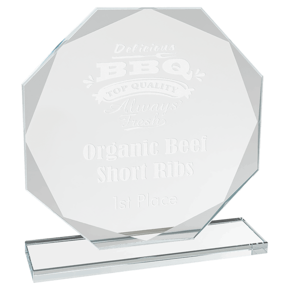 CGS13 - 7 1/2" Octagon Clear Glass Award
