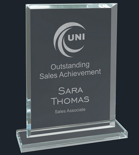 Rectangle Clear Glass Award