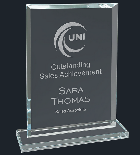 Rectangle Clear Glass Award