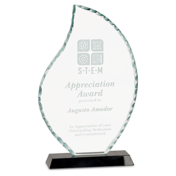 FC11 - 8 1/2" Flame Facet Glass on Black Base