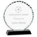 FC21 - 5" Round Facet Glass on Black Base