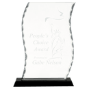 FC33 - 9 1/2" Scroll Facet Glass on Black Base