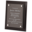 FPA2810 - 8" x 10" Black Piano Finish Floating Acrylic Plaque