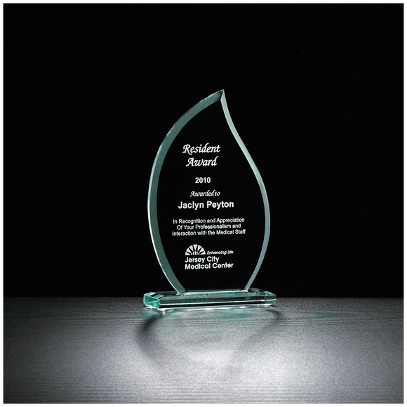 G2302 - 7 1/2" Flame Series Glass Award