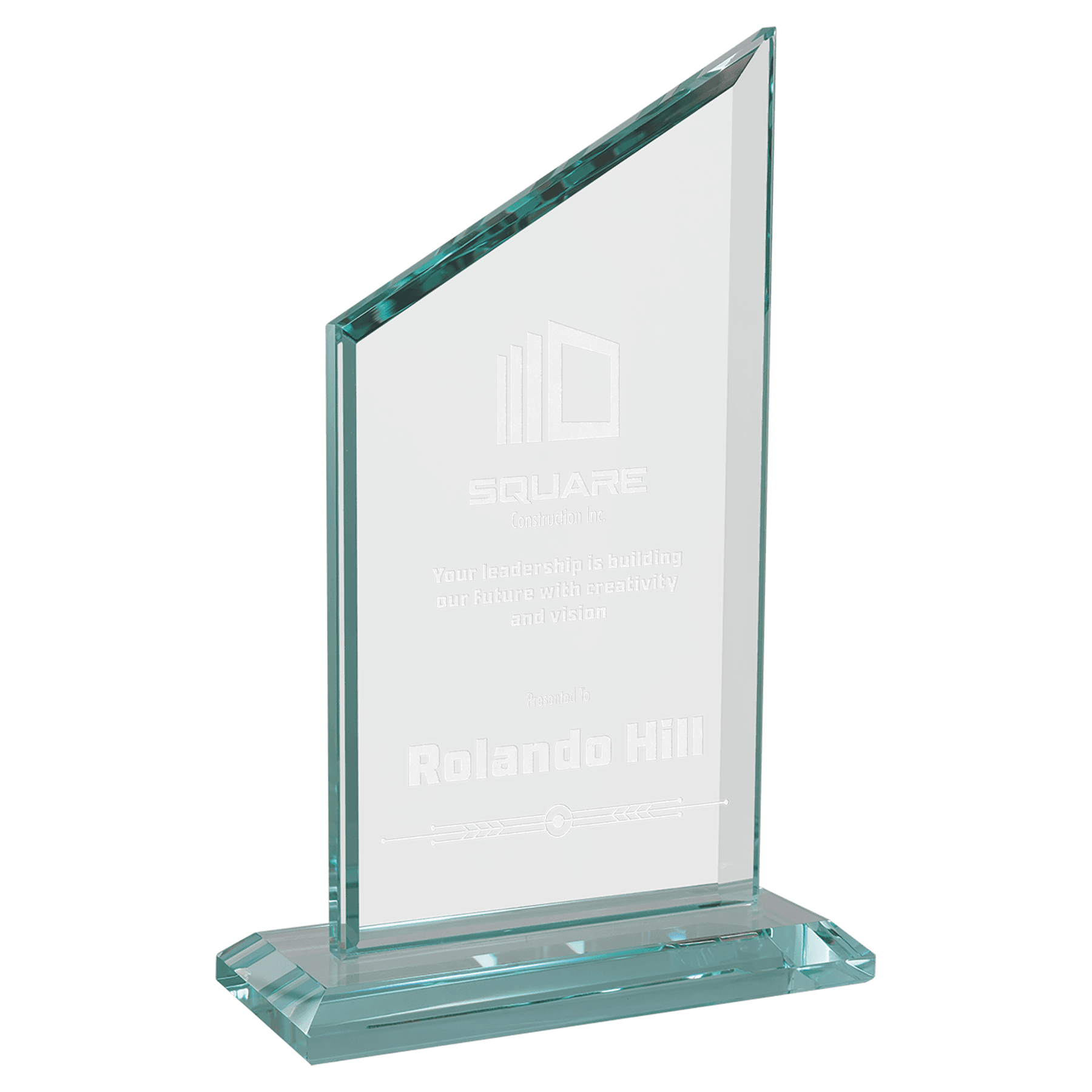 G2460 - 4 3/4" x 6 1/2" Zenith Series Glass Award