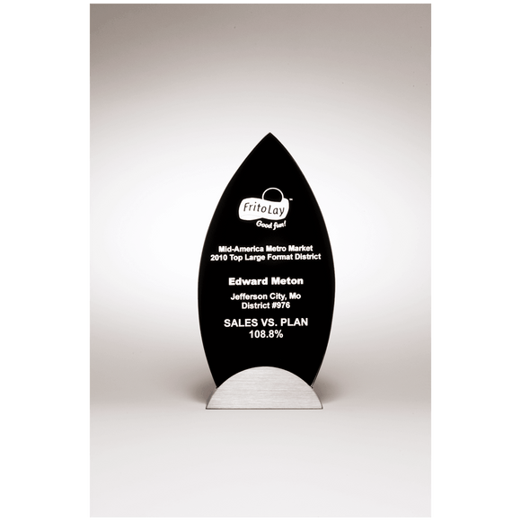 G2539 - 9 5/8" Flame Series with Gunmetal Finish Base