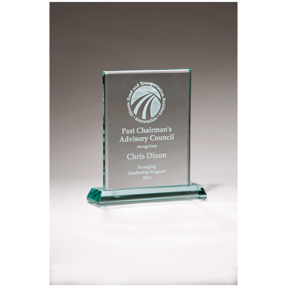 G2642 - 6" x 7" Premium Series Jade Glass Award