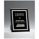 G2885 - 5" x 7" Black Glass Plaque with Silver Border and Easel Back