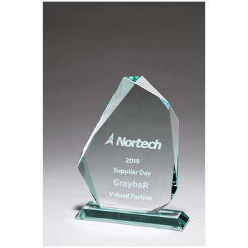 G2953 - 5 1/8" x 7 5/8" Iceberg Series Thick Jade Glass Award