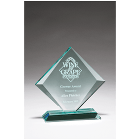 G2984 - 7 3/8" x 7 3/8" Diamond Series Glass Awards
