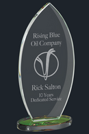 Flame Series Clear Glass Award with Prism-Effect Base-1