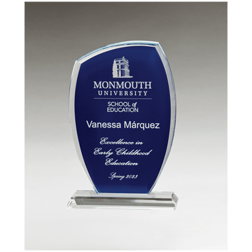 Tidal Series Clear Glass with Blue Painted Background - 0