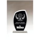 G3167 - 5" x 7 1/2" Tidal Series Clear Glass with Black Painted Background