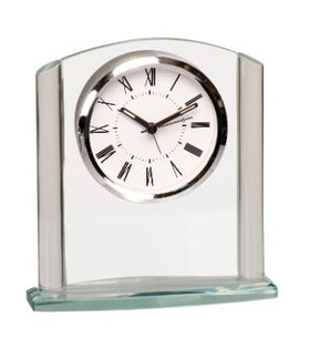 GCK001 - 5 3/4" x 6 1/4" Arch Glass Clock