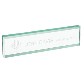 GDW8J - 8" x 2" Jade Glass Desk Wedge