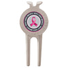 Golf Divot Tool with Full Color Insert - Silver