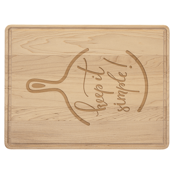 Maple Cutting Board with Drip Ring - 3 Sizes Available