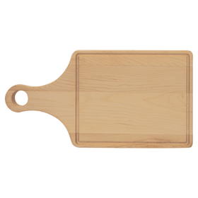 Maple Cutting Board Paddle Shape with Drip Ring 13 1/2" x 7"