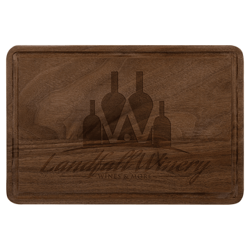 Walnut Cutting Board with Drip Ring - 3 Sizes Available