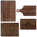 Walnut Cutting Board Paddle Shape with Drip Ring 13 1/2" x 7"-3