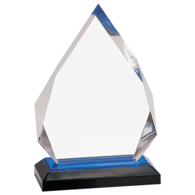 IMP302BU - 5 1/4" x 7 3/4" Blue Diamond Impress Acrylic