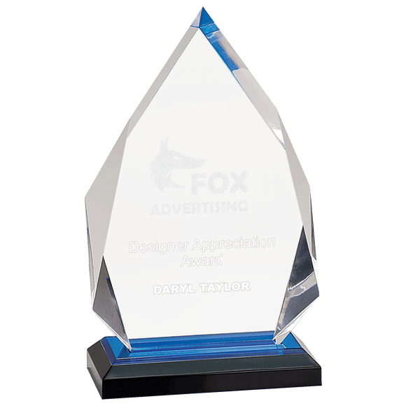 IMP303BU - 5 1/4" x 8 3/4" Blue Diamond Impress Acrylic