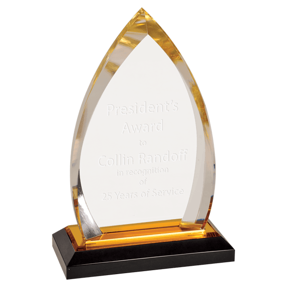 IMP601G - 7 3/4" Gold Oval Impress Acrylic