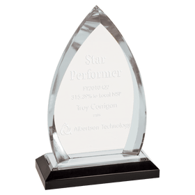 IMP601S - 7 3/4" Silver Oval Impress Acrylic