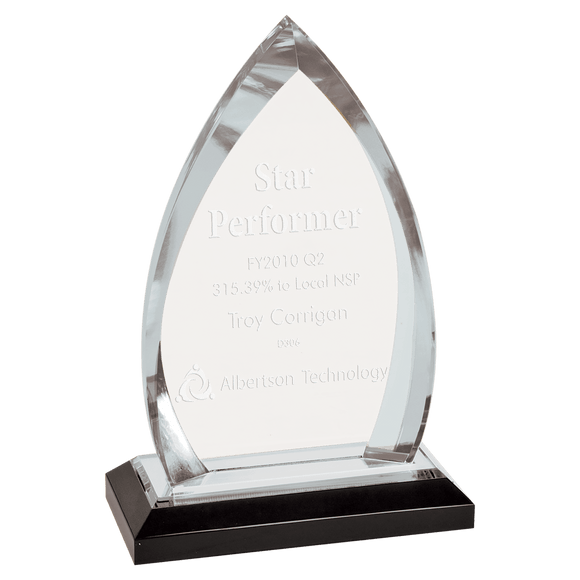 IMP601S - 7 3/4" Silver Oval Impress Acrylic