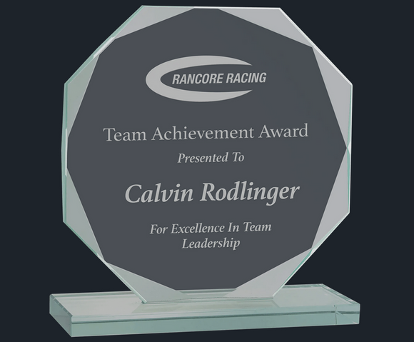 Octagon Jade Glass Award